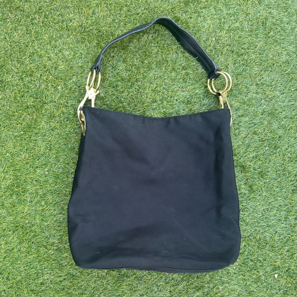 JPK Paris 75 Black Shoulder Bag with Gold Hardware